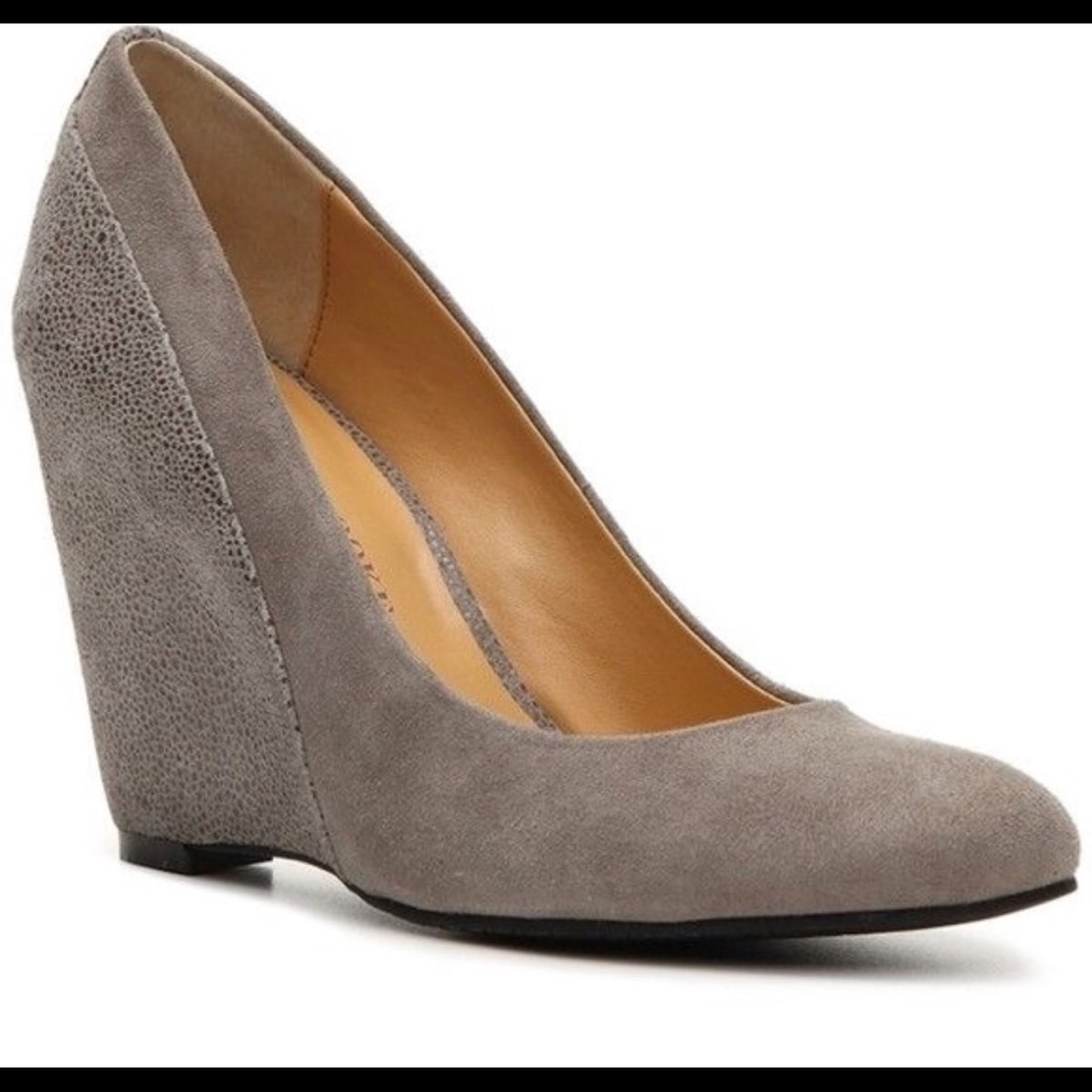 Grey suede Audrey Brooke wedges